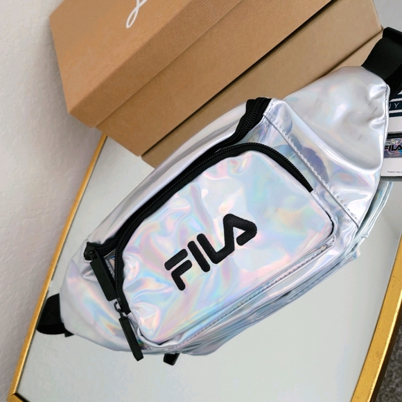 Fila Handbags - FILA silver holographic fanny pack NWT!!